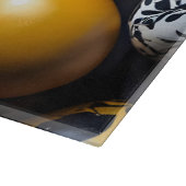 "Eggstraordinary Swirls" glazen snijplank (Hoek)