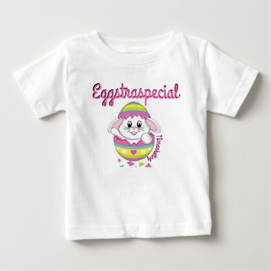 Eggstraspeical Bunny Easter Baby Girl Shirt Spring (Voorkant)