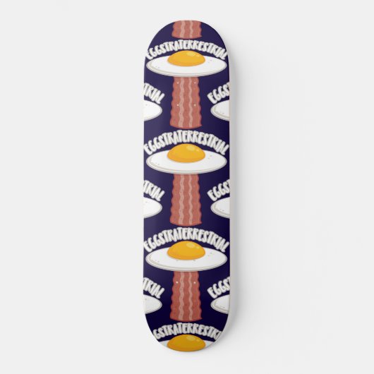 Eggstraterrestrisch met tekst persoonlijk skateboard (Voorkant)
