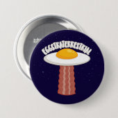 Eggstraterrestrisch met tekst ronde button 7,6 cm (Voorkant /achterkant)