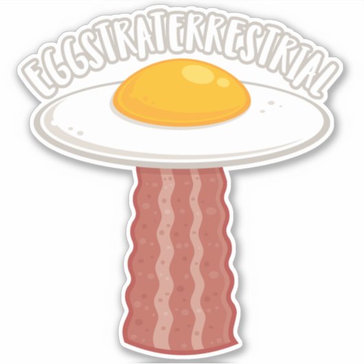 Eggstraterrestrisch met tekst sticker (Voorkant)