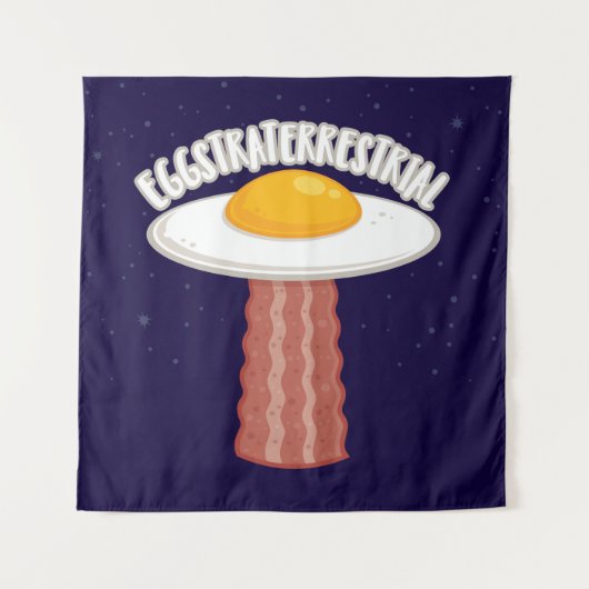 Eggstraterrestrisch met tekst wandkleed (Voorkant)