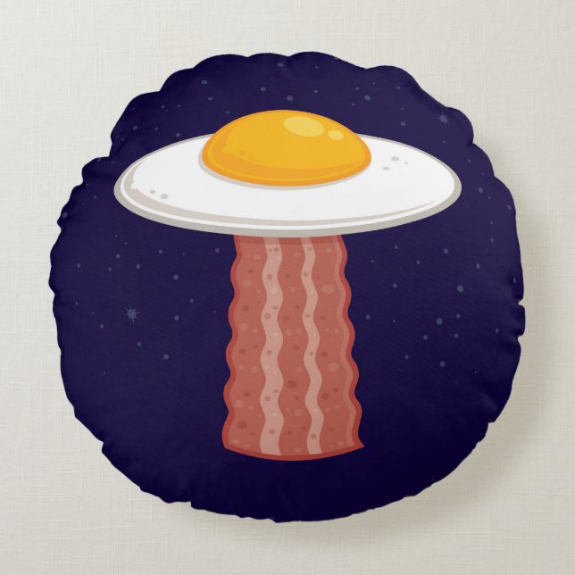 Eggstraterrestrisch Rond Kussen (Voorkant)