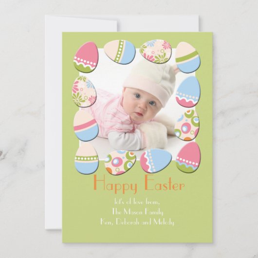 Eggstravaganza Photo Paaskaart Feestdagenkaart (Voorkant)