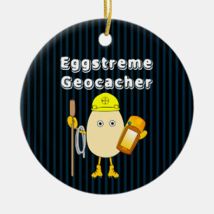 Eggstreme Geocaching Keramisch Ornament