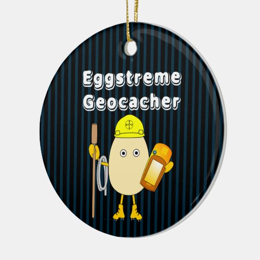Eggstreme Geocaching Keramisch Ornament (Links)