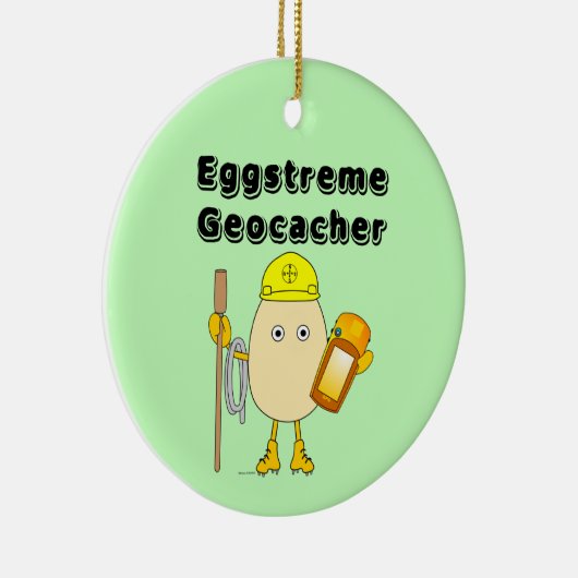 Eggstreme Geocaching keramisch sierlijk Keramisch Ornament (Rechts)