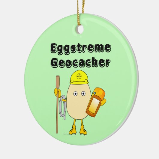 Eggstreme Geocaching keramisch sierlijk Keramisch Ornament (Links)