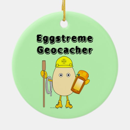 Eggstreme Geocaching keramisch sierlijk Keramisch Ornament (Achterkant)