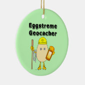 Eggstreme Geocaching keramisch sierlijk Ornament (Rechts)
