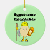 Eggstreme Geocaching keramisch sierlijk Ornament (Achterkant)