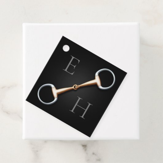 Eggstut Snaffle Bit Monogrammed Equestrian Bedankjes Labels (In situ)