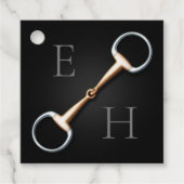 Eggstut Snaffle Bit Monogrammed Equestrian Bedankjes Labels (Voorkant)