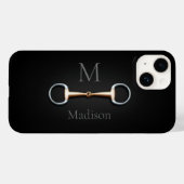 Eggstut Snaffle Bit Monogrammed Equestrian Case-Mate iPhone Case (Achterkant (horizontaal))