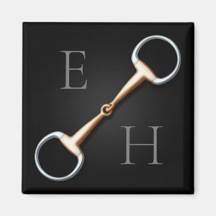 Eggstut Snaffle Bit Monogrammed Equestrian Magneet