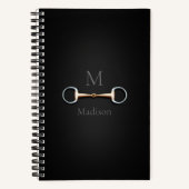 Eggstut Snaffle Bit Monogrammed Equestrian Notitieboek (Voorkant)