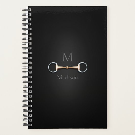Eggstut Snaffle Bit Monogrammed Equestrian Planner (Voorkant)