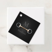 Eggstut Snaffle Bit Monogrammed Equestrian Square Bedankjes Labels (In situ)