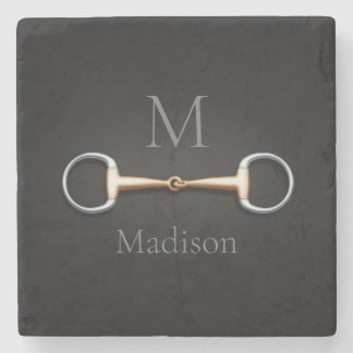 Eggstut Snaffle Bit Monogrammed Equestrian Stenen Onderzetter