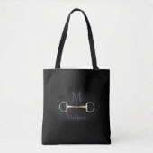 Eggstut Snaffle Bit Monogrammed Equestrian Tote Bag (Voorkant)