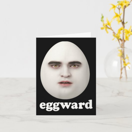 Eggward Funny Meme Kaart (Gele Bloem)