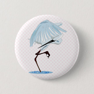 Eggy Egret Ronde Button 5,7 Cm