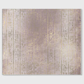 Egiptian Script Roos Gold Foxier Powder Royal Cadeaupapier (Vlak)