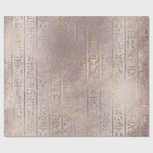 Egiptian Script Roos Gold Foxier Powder Royal Cadeaupapier (Vlak)