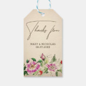 Eglantine Weddenschap Bedankt Gift Label Cadeaulabel (Achterkant)