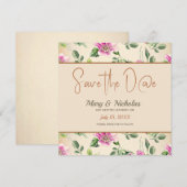 Eglantine Wedding Save the Date Invitation Kaart (Voorkant / Achterkant)