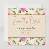 Eglantine Wedding Save the Date Invitation Kaart (Voorkant)