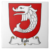 Egli Family Crest Tegeltje (Voorkant)
