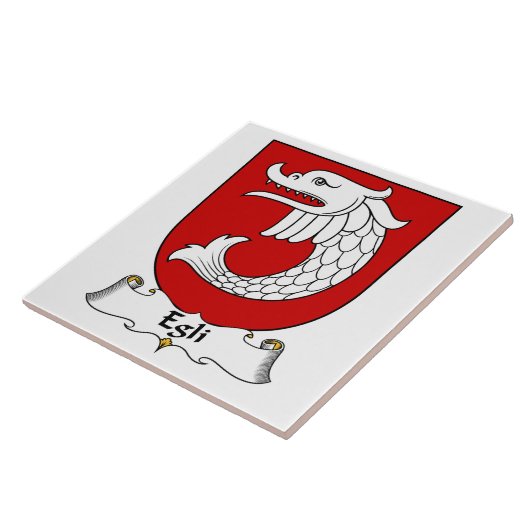 Egli Family Crest Tegeltje (Zijkant)