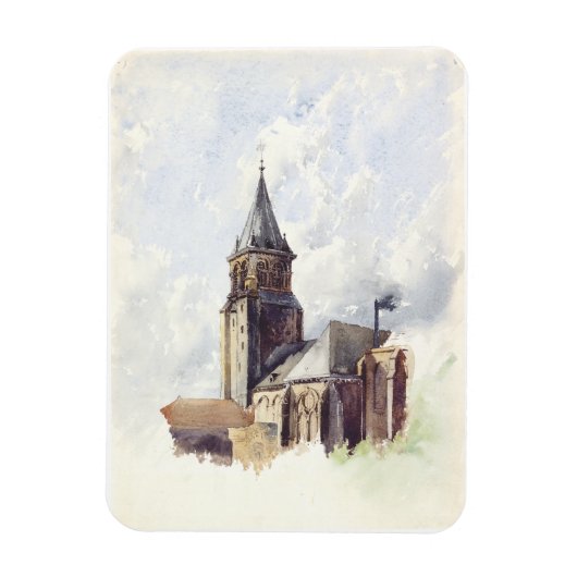 Église Saint Germain des Prés Parijs Magneet (Verticaal)