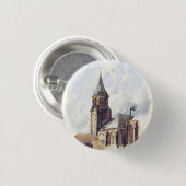 Église Saint Germain des Prés Parijs Ronde Button 3,2 Cm (Voorkant /achterkant)