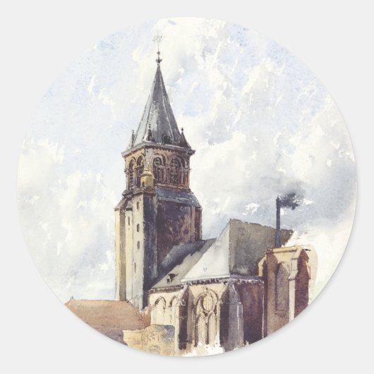 Église Saint Germain des Prés Parijs Ronde Sticker (Voorkant)