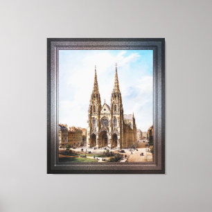 Église Sainte-Clotilde à Paris door Max Berthelin Canvas Afdruk