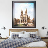 Église Sainte-Clotilde à Paris door Max Berthelin Canvas Afdruk (Insitu (Slaapkamer))