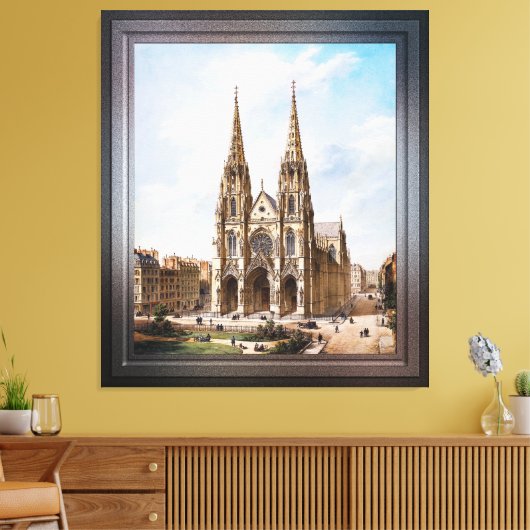 Église Sainte-Clotilde à Paris door Max Berthelin Canvas Afdruk (Insitu (Woonkamer))