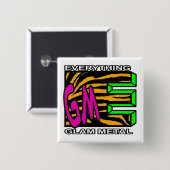 EGM Oranje Tiger Stripe Logo Square Button (Voorkant /achterkant)