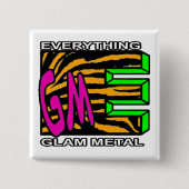 EGM Oranje Tiger Stripe Logo Square Button (Voorkant)