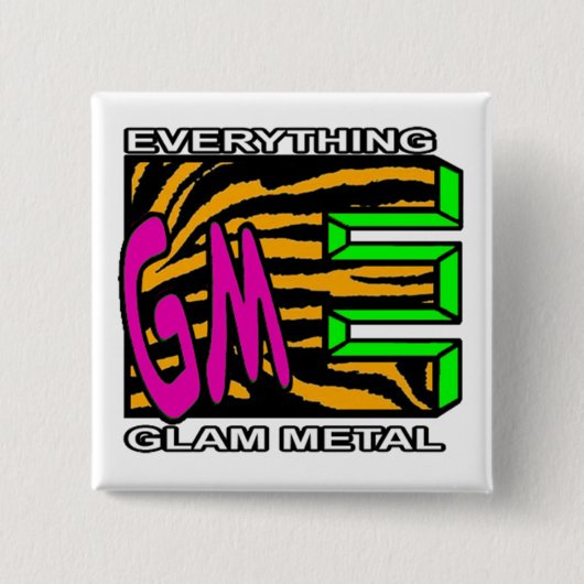 EGM Oranje Tiger Stripe Logo Square Button (Voorkant)