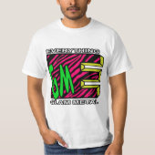 EGM Roze tijgerstrepe Logo T-Shirt (Voorkant)