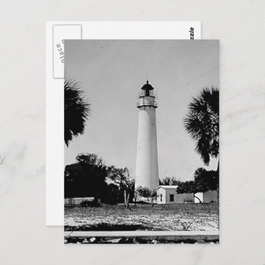 Egmont Key vuurtoren Briefkaart (Voorkant / Achterkant)