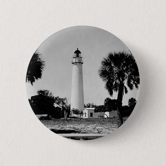 Egmont Key vuurtoren Ronde Button 5,7 Cm (Voorkant)