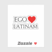 Ego Amo Latinam (I Love Latijn) Sticker (Vel)