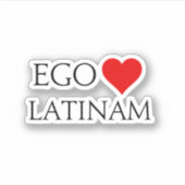 Ego Amo Latinam (I Love Latijn) Sticker (Voorkant)