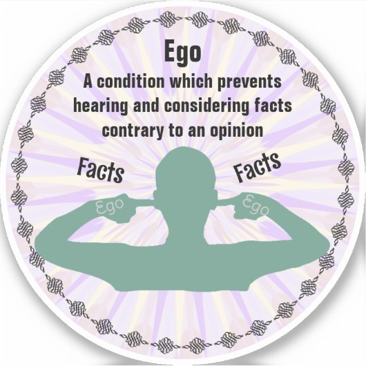 ego - feiten vs mening sticker (Voorkant)