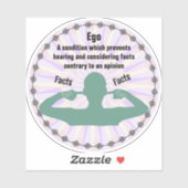 ego - feiten vs mening sticker (Vel)
