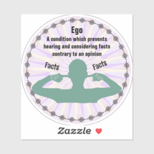 ego - feiten vs mening sticker